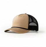 Curved Brim 5 Panel Cotton & Polyester Trucker Hat