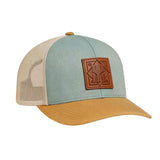 Morandi 6 Panel Suede & Polyester Tracker Hat