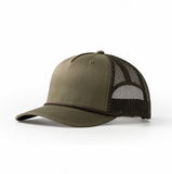 Curved Brim 5 Panel Cotton & Polyester Trucker Hat