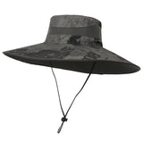 Wide Brim Camo Printing Polyester Bucket Hat