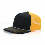 Flat Brim 5 Panel Cotton & Polyester Trucker Hat