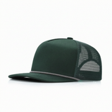 Flat Brim 5 Panel Cotton & Polyester Trucker Hat