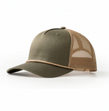 Curved Brim 5 Panel Cotton & Polyester Trucker Hat